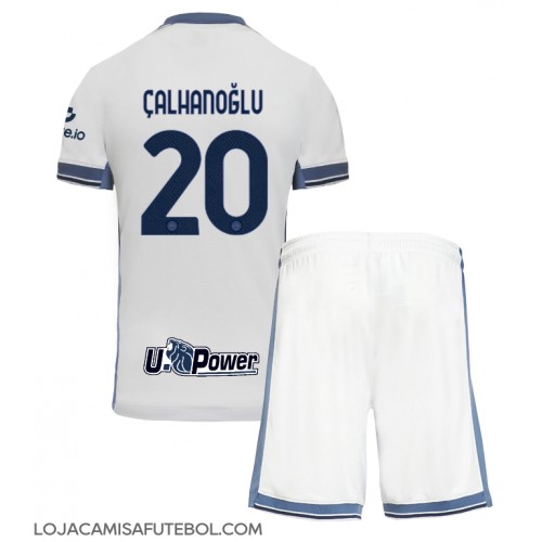 Camisa de Futebol Inter Milan Hakan Calhanoglu #20 Equipamento Secundário Infantil 2024-25 Manga Curta (+ Calças curtas)